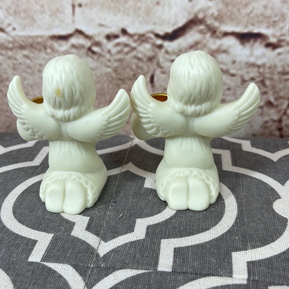 Set of Four Robel Ball Mini Angel Candlesticks - Picture 6 of 11